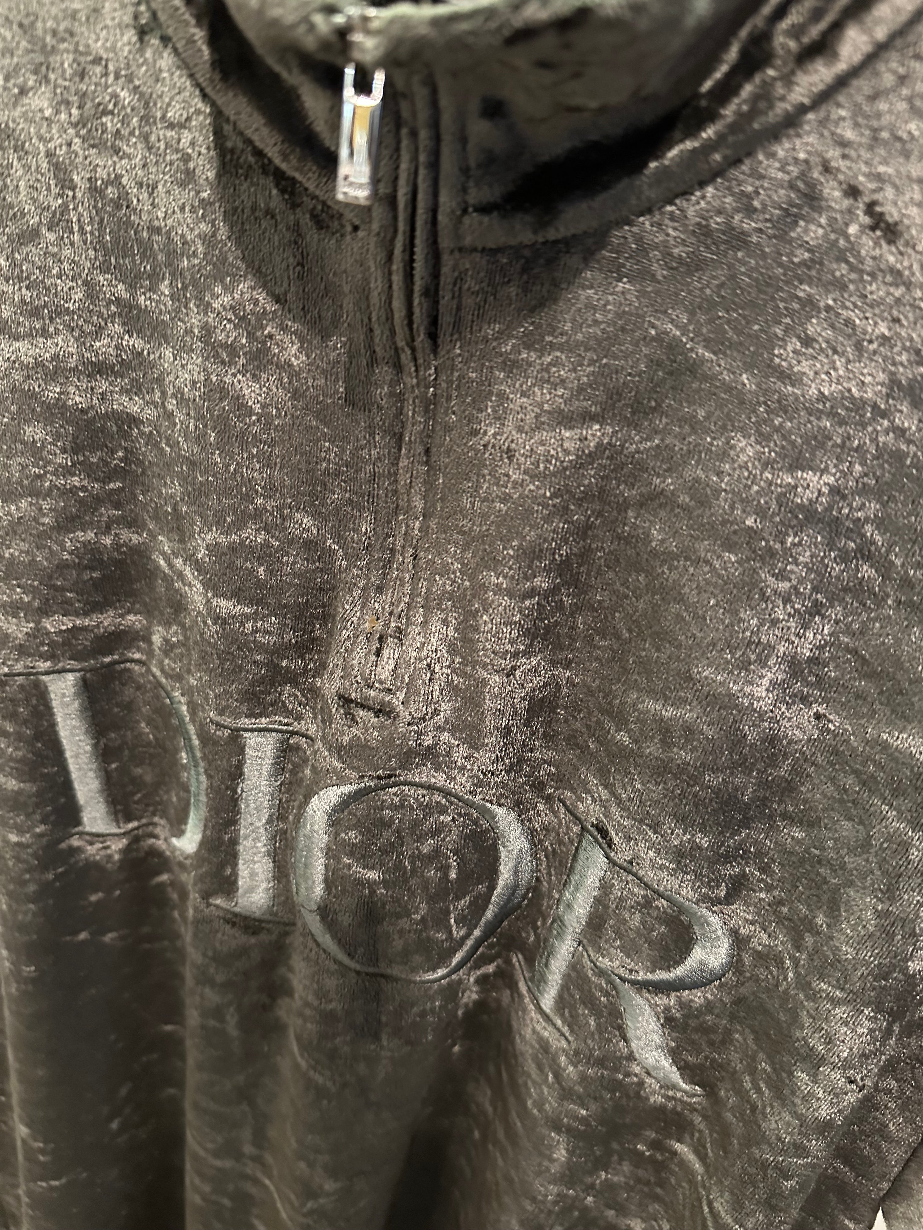 Dior Half zip Velour T-shirt