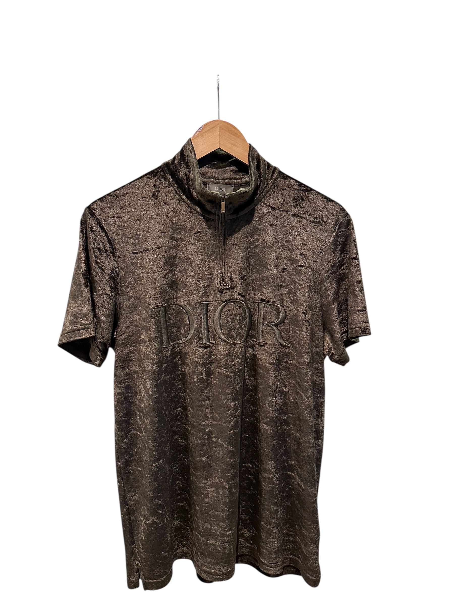 Dior Half zip Velour T-shirt